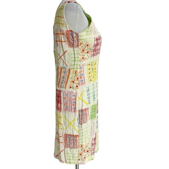 Jams World Medium Sleeveless Dress Colorful Boho Abstract Art - Picture 3 of 8